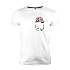 Мужская футболка премиум с принтом Pig Sins pocket в Тюмени, 92% хлопок, 8% лайкра | приталенный силуэт, круглый вырез ворота, длина до линии бедра, короткий рукав | anime | nanatsu no taizai | seven deadly sins | аниме