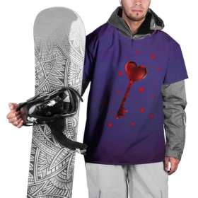 Накидка на куртку 3D с принтом Ключ от сердца в Тюмени, 100% полиэстер |  | Тематика изображения на принте: 