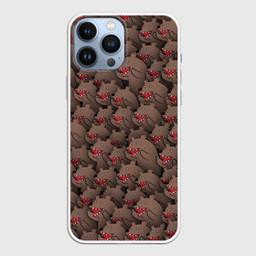 Чехол для iPhone 13 Pro Max с принтом Медведи мемы в Тюмени,  |  | из кустов | комикс | коричневый | медведь | мем | мишки | паттерн | толпа