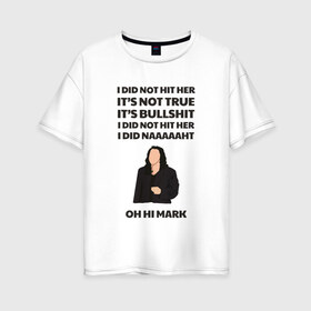 Женская футболка хлопок Oversize с принтом Комната The Room в Тюмени, 100% хлопок | свободный крой, круглый ворот, спущенный рукав, длина до линии бедер
 | Тематика изображения на принте: tommy wiseau | томми вайсо