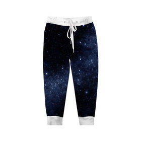 Детские брюки 3D с принтом Звёздное небо в Тюмени, 100% полиэстер | манжеты по низу, эластичный пояс регулируется шнурком, по бокам два кармана без застежек, внутренняя часть кармана из мелкой сетки | вселенная | звёзды | земля | космос | плеяды | пространство
