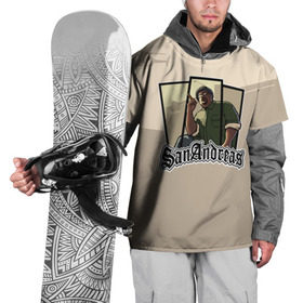 Накидка на куртку 3D с принтом GTA SA - Big Smoke в Тюмени, 100% полиэстер |  | carl johnson | grand theft auto | gta | los santos | sa | san andreas | гта