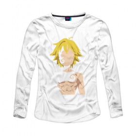 Женский лонгслив хлопок с принтом Meliodas в Тюмени, 100% хлопок |  | anime | nanatsu no taizai | seven deadly sins | аниме