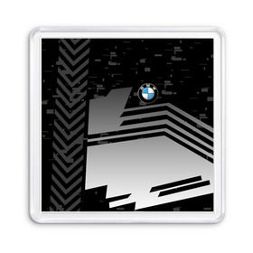 Магнит 55*55 с принтом BMW SPORT в Тюмени, Пластик | Размер: 65*65 мм; Размер печати: 55*55 мм | bmw | бмв | марка | машины