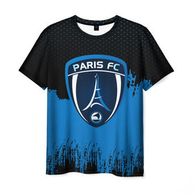 Мужская футболка 3D с принтом FC Paris Original uniform в Тюмени, 100% полиэфир | прямой крой, круглый вырез горловины, длина до линии бедер | football | soccer | париж
