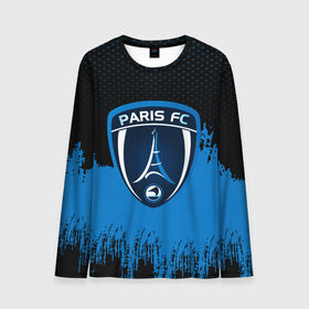 Мужской лонгслив 3D с принтом FC Paris Original uniform в Тюмени, 100% полиэстер | длинные рукава, круглый вырез горловины, полуприлегающий силуэт | Тематика изображения на принте: football | soccer | париж