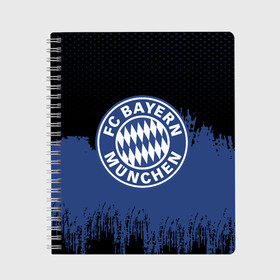 Тетрадь с принтом FC Bayern Munchen uniform в Тюмени, 100% бумага | 48 листов, плотность листов — 60 г/м2, плотность картонной обложки — 250 г/м2. Листы скреплены сбоку удобной пружинной спиралью. Уголки страниц и обложки скругленные. Цвет линий — светло-серый
 | football | soccer | байерн
