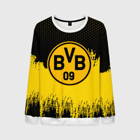 Мужской свитшот 3D с принтом FC Borussia Uniform в Тюмени, 100% полиэстер с мягким внутренним слоем | круглый вырез горловины, мягкая резинка на манжетах и поясе, свободная посадка по фигуре | Тематика изображения на принте: 
