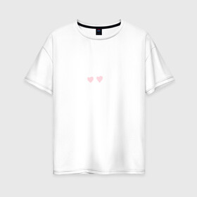 Женская футболка хлопок Oversize с принтом No love skull в Тюмени, 100% хлопок | свободный крой, круглый ворот, спущенный рукав, длина до линии бедер
 | guccigang | hearts | nolove | дремин | ивандремин | любовь | нелюбовь | сердечки | сердце | фэйс | череп