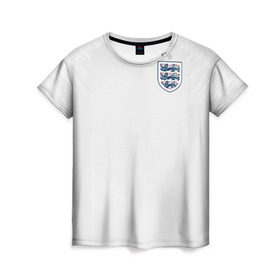 Женская футболка 3D с принтом England home WC 2018 в Тюмени, 100% полиэфир ( синтетическое хлопкоподобное полотно) | прямой крой, круглый вырез горловины, длина до линии бедер | cup | england | fifa | russia | world | англия | мира | россия | чемпионат