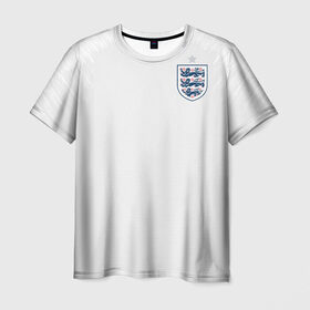 Мужская футболка 3D с принтом England home WC 2018 в Тюмени, 100% полиэфир | прямой крой, круглый вырез горловины, длина до линии бедер | Тематика изображения на принте: cup | england | fifa | russia | world | англия | мира | россия | чемпионат