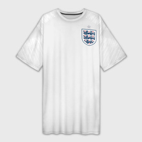 Платье-футболка 3D с принтом England home WC 2018 в Тюмени,  |  | Тематика изображения на принте: cup | england | fifa | russia | world | англия | мира | россия | чемпионат