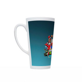 Кружка Латте с принтом Super Mario Odyssey в Тюмени, Белая керамика | Объем 480 мл; Высота 150 мм; Диаметр 90 мм | nintendo | марио | нинтендо