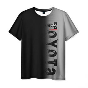 Мужская футболка 3D с принтом TOYOTA SPORT в Тюмени, 100% полиэфир | прямой крой, круглый вырез горловины, длина до линии бедер | toyota | марка | машины | тойота