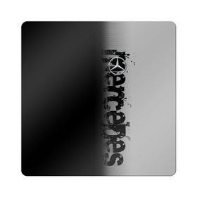 Магнит виниловый Квадрат с принтом MERCEDES BENZ SPORT в Тюмени, полимерный материал с магнитным слоем | размер 9*9 см, закругленные углы | Тематика изображения на принте: mercedes | марка | машины | мерседес
