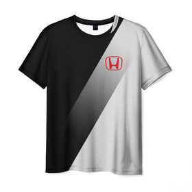 Мужская футболка 3D с принтом HONDA ELITE в Тюмени, 100% полиэфир | прямой крой, круглый вырез горловины, длина до линии бедер | Тематика изображения на принте: honda | марка | машины | хонда