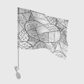 Флаг для автомобиля с принтом love texture black в Тюмени, 100% полиэстер | Размер: 30*21 см | 