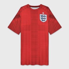 Платье-футболка 3D с принтом England away WC 2018 в Тюмени,  |  | cup | england | fifa | russia | world | англия | мира | россия | чемпионат