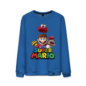 Мужской свитшот хлопок с принтом Super Mario в Тюмени, 100% хлопок |  | nintendo | марио | нинтендо