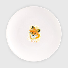 Тарелка с принтом Лисичка в Тюмени, фарфор | диаметр - 210 мм
диаметр для нанесения принта - 120 мм | fox | лес | лесной | лис | лиса | лисенок | лисичка | милый | рыжий | хищник