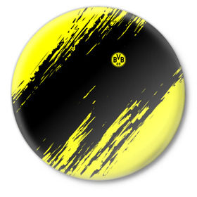 Значок с принтом FC Borussia 2018 Original в Тюмени,  металл | круглая форма, металлическая застежка в виде булавки | боруссия | дортмунд