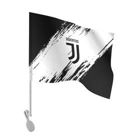 Флаг для автомобиля с принтом Juventus 2018 Original в Тюмени, 100% полиэстер | Размер: 30*21 см | fly emirates | juventus | ronaldo | клуб | линии | мода | модные | мяч | реал мадрид | спорт | спортивные | стиль | футбол | футбольный клуб | экстрим | эмблема | ювентус