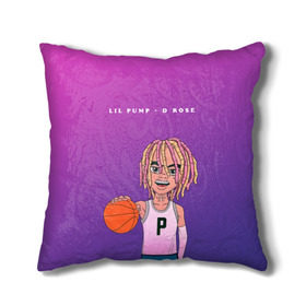 Подушка 3D с принтом Lil Pump D Rose в Тюмени, наволочка – 100% полиэстер, наполнитель – холлофайбер (легкий наполнитель, не вызывает аллергию). | состоит из подушки и наволочки. Наволочка на молнии, легко снимается для стирки | hip hop | hiphop | lil pump | mc | rap | газзи гарсия | зачитал | клауд | клауд рэп | лил памп | лили | мс | памп | реп | репер | речитатив | рэп | рэпер | трэп | хип | хип хоп | хипхоп | хоп