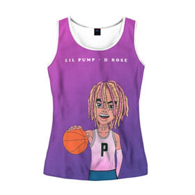 Женская майка 3D с принтом Lil Pump D Rose в Тюмени, 100% полиэстер | круглая горловина, прямой силуэт, длина до линии бедра | hip hop | hiphop | lil pump | mc | rap | газзи гарсия | зачитал | клауд | клауд рэп | лил памп | лили | мс | памп | реп | репер | речитатив | рэп | рэпер | трэп | хип | хип хоп | хипхоп | хоп