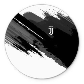 Коврик круглый с принтом FC Juventus Original 2018 в Тюмени, резина и полиэстер | круглая форма, изображение наносится на всю лицевую часть | Тематика изображения на принте: football | soccer | ювентус