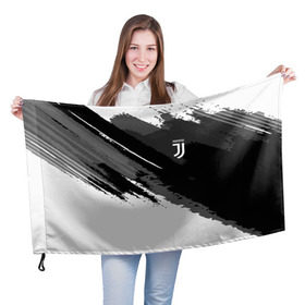 Флаг 3D с принтом FC Juventus Original 2018 в Тюмени, 100% полиэстер | плотность ткани — 95 г/м2, размер — 67 х 109 см. Принт наносится с одной стороны | football | soccer | ювентус