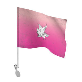 Флаг для автомобиля с принтом Crybaby в Тюмени, 100% полиэстер | Размер: 30*21 см | ahr | come | crybaby | gustav | lil peep | over | sober | ахр | гелик | густав | лил | лилпип | пип | реп | рок | рэп | хип хоп | эмо