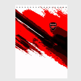 Скетчбук с принтом FC Arsenal Original 2018 в Тюмени, 100% бумага
 | 48 листов, плотность листов — 100 г/м2, плотность картонной обложки — 250 г/м2. Листы скреплены сверху удобной пружинной спиралью | Тематика изображения на принте: football | soccer