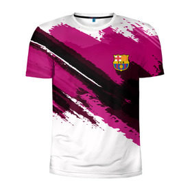 Мужская футболка 3D спортивная с принтом FC Barcelona Original 2018 в Тюмени, 100% полиэстер с улучшенными характеристиками | приталенный силуэт, круглая горловина, широкие плечи, сужается к линии бедра | football | soccer | барселона