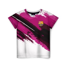 Детская футболка 3D с принтом FC Barcelona Original 2018 в Тюмени, 100% гипоаллергенный полиэфир | прямой крой, круглый вырез горловины, длина до линии бедер, чуть спущенное плечо, ткань немного тянется | football | soccer | барселона