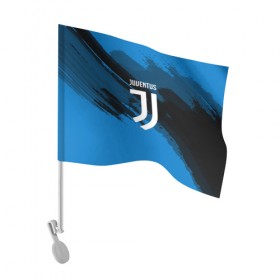 Флаг для автомобиля с принтом JUVENTUS SPORT в Тюмени, 100% полиэстер | Размер: 30*21 см | football | soccer | ювентус