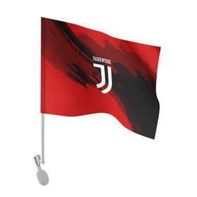 Флаг для автомобиля с принтом JUVENTUS SPORT RED в Тюмени, 100% полиэстер | Размер: 30*21 см | football | soccer | ювентус