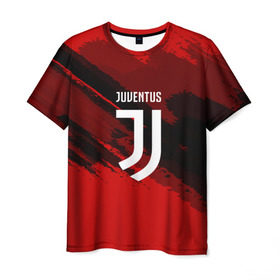 Мужская футболка 3D с принтом JUVENTUS SPORT RED в Тюмени, 100% полиэфир | прямой крой, круглый вырез горловины, длина до линии бедер | football | soccer | ювентус
