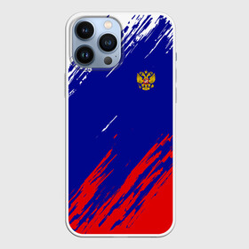 Чехол для iPhone 13 Pro Max с принтом RUSSIA SPORT   РОССИЯ СПОРТ в Тюмени,  |  | russia | белый | болельщик | герб | двуглавый орел | корона | красный | лошадь | модные | надписи | орел | патриот | россия | синий | спорт | спортивные | триколор | униформа | фанат | цвет