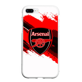 Чехол для iPhone 7Plus/8 Plus матовый с принтом ARSENAL SPORT STYLE в Тюмени, Силикон | Область печати: задняя сторона чехла, без боковых панелей | Тематика изображения на принте: football | soccer | арсенал