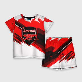 Детский костюм с шортами 3D с принтом ARSENAL SPORT STYLE в Тюмени,  |  | football | soccer | арсенал