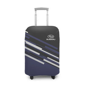Чехол для чемодана 3D с принтом SUBARU SPORT в Тюмени, 86% полиэфир, 14% спандекс | двустороннее нанесение принта, прорези для ручек и колес | subaru | марка | машины | субару