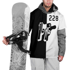 Накидка на куртку 3D с принтом 228 в Тюмени, 100% полиэстер |  | Тематика изображения на принте: 228 | rap | зачитал | пистолет | пушка | реп | репер | рэп | рэпер | статья | ствол