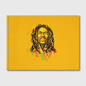 Альбом для рисования с принтом bob marley в Тюмени, 100% бумага
 | матовая бумага, плотность 200 мг. | гитарист | марли | музыкант | неста | регги | роберт