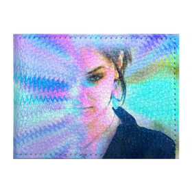 Обложка для студенческого билета с принтом Саша Грей. Абстракция в Тюмени, натуральная кожа | Размер: 11*8 см; Печать на всей внешней стороне | gray | sasha grey | актриса | девушка | психоделика