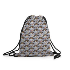 Рюкзак-мешок 3D с принтом Ежики в Тюмени, 100% полиэстер | плотность ткани — 200 г/м2, размер — 35 х 45 см; лямки — толстые шнурки, застежка на шнуровке, без карманов и подкладки | еж | ежик | колючий | паттерн