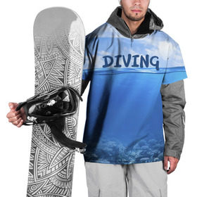 Накидка на куртку 3D с принтом Дайвинг в Тюмени, 100% полиэстер |  | coral reef | diver | diving | underwater | вода | водолаз | волна | дайвер | коралловые рифы | море | ныряние | океан | подводный мир