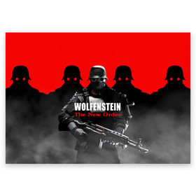 Поздравительная открытка с принтом Wolfenstein: The New Order в Тюмени, 100% бумага | плотность бумаги 280 г/м2, матовая, на обратной стороне линовка и место для марки
 | Тематика изображения на принте: game | вильгельм череп штрассе | вольфенштайн: новый порядок | игра | игрок | молот евы | оружие | уильям бласковиц | шутер