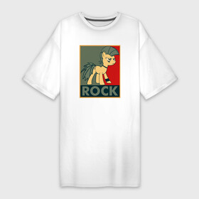 Платье-футболка хлопок с принтом Rock в Тюмени,  |  | my little pony | rock | дружба | мой маленький пони | рок