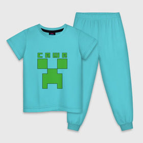 Детская пижама хлопок с принтом Саша - Minecraft в Тюмени, 100% хлопок |  брюки и футболка прямого кроя, без карманов, на брюках мягкая резинка на поясе и по низу штанин
 | minecraft | александр | александра | добывать | игра | игрушка | имя | компьютерная | кубики | майкрафт | майн крафт | майнкрафт | пиксели | пиксель | ремесло | с именем | саня | саша | сашка | шахта