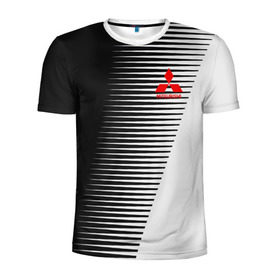Мужская футболка 3D спортивная с принтом MITSUBISHI SPORT в Тюмени, 100% полиэстер с улучшенными характеристиками | приталенный силуэт, круглая горловина, широкие плечи, сужается к линии бедра |  машина | марка | митсубиси